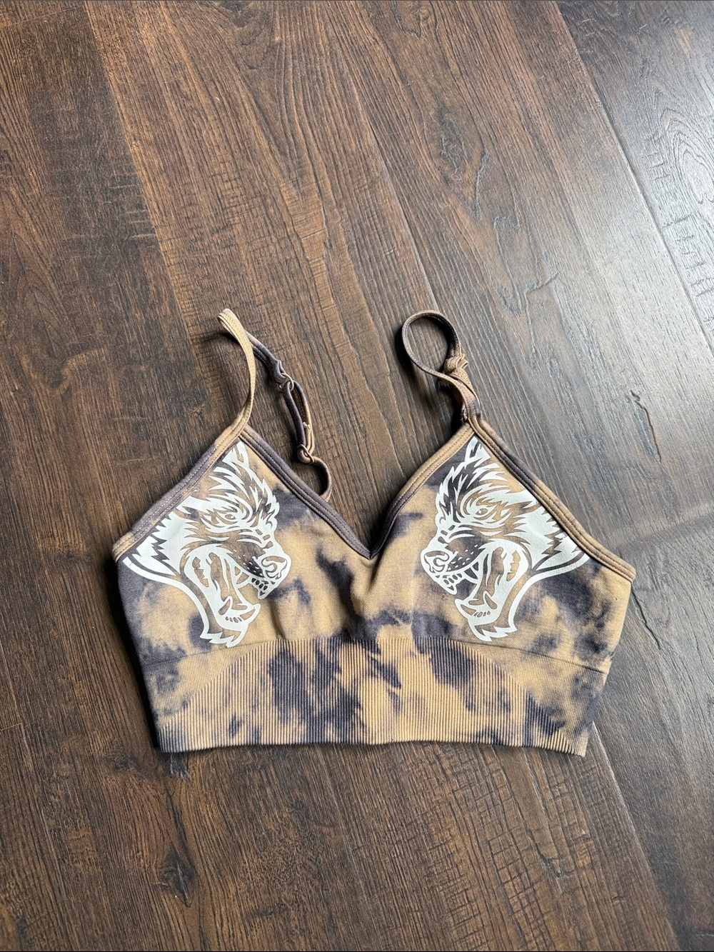 Darc Sport Brown Tie-Dye Wolf Bralette